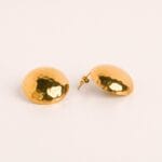 Hammered Sphere Statement Earrings - Image 2