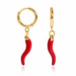 Red Chilli Charm Hoops - Image 2