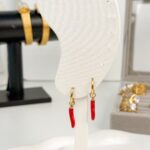 Red Chilli Charm Hoops - Image 3