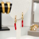 Red Chilli Charm Hoops - Image 4
