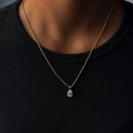 Tear Drop Diamond Necklace - Image 3
