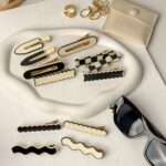 Vintage Black/White Hair Pin - Image 3